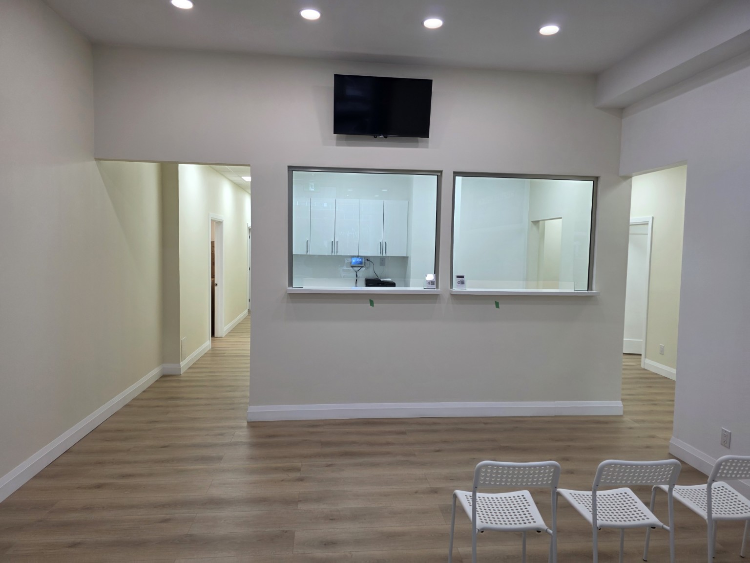 Completed medical clinic reception interior